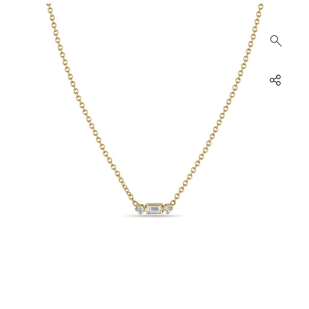 Zoe Chicco Gold Necklace with Diamond Accent